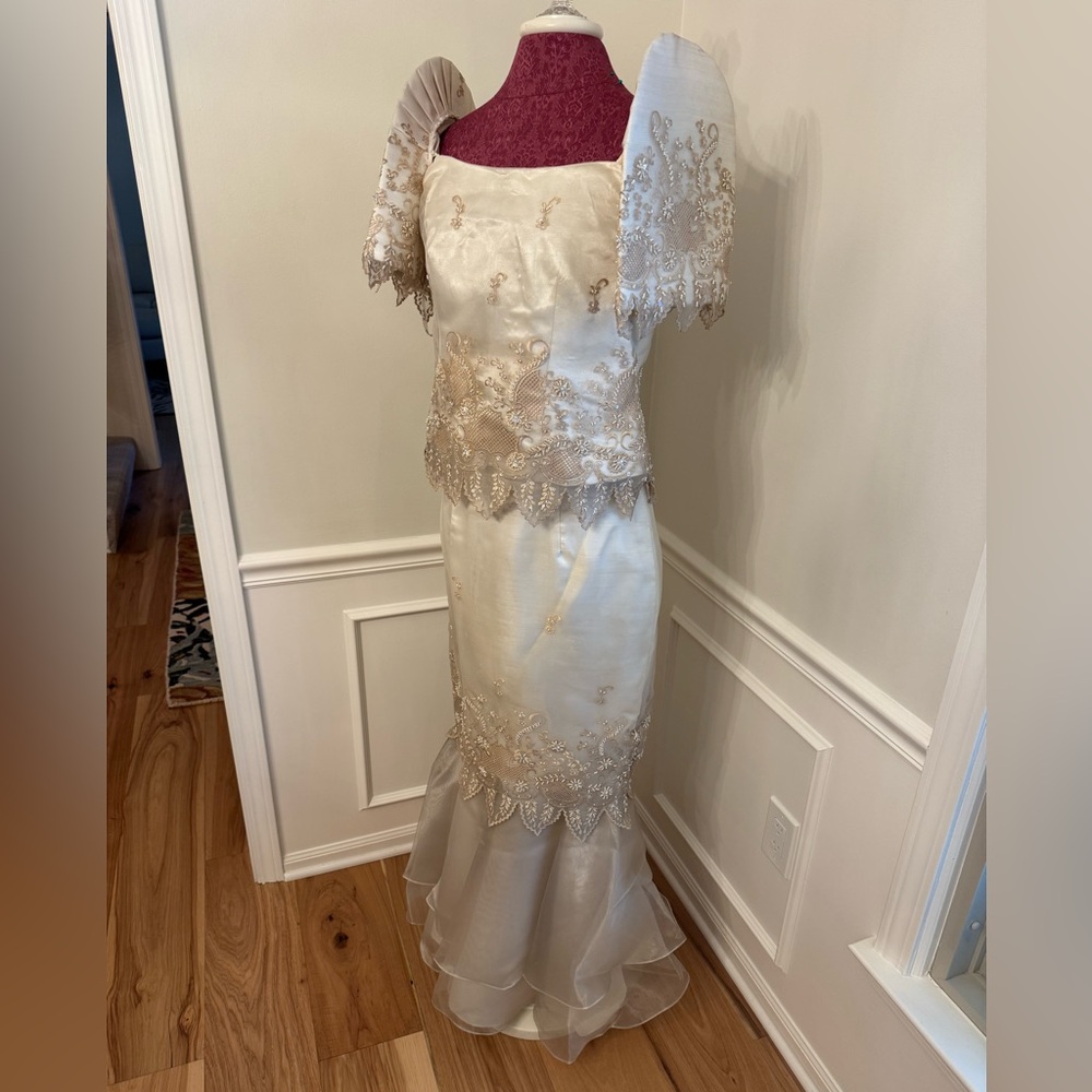 Rafaella Cream Elegant Filipiniana Gown